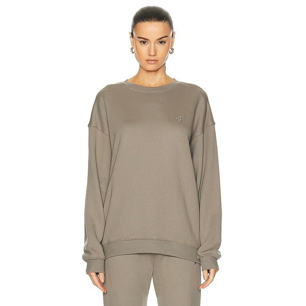 Eterne Oversized Crewneck Sweatshirt in Clay Size XL